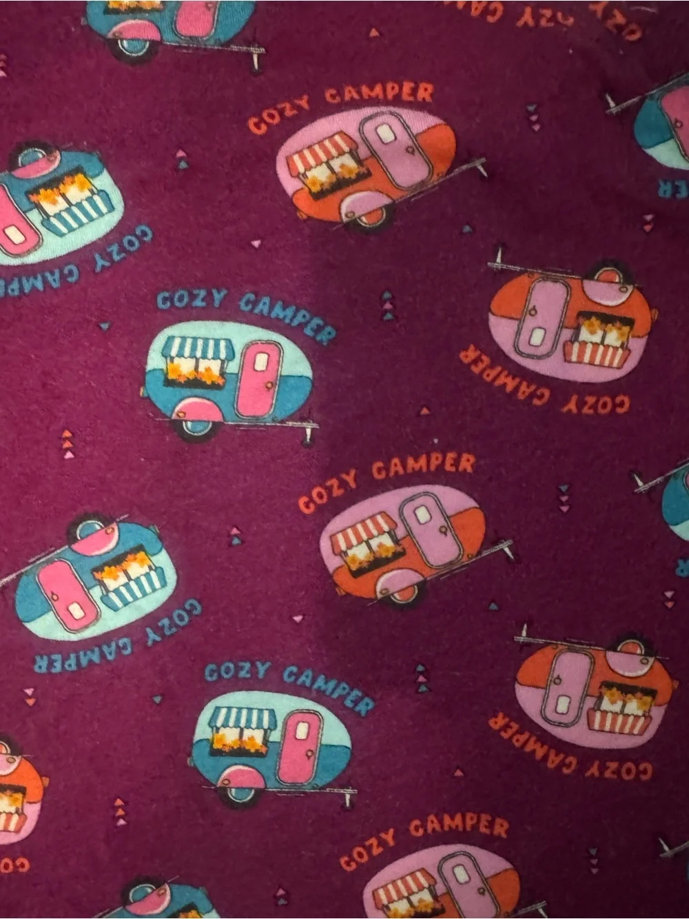 V-Neck Pajama nightgown women’s  in Purple with Camper Print